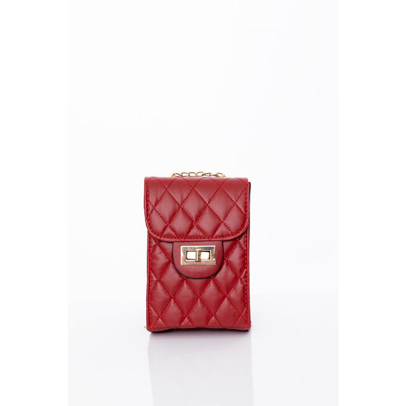 Red Chain Strap Quilted Bag | Montivo Pakistan