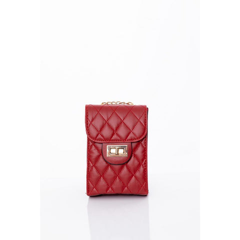 Red Chain Strap Quilted Bag | Montivo Pakistan