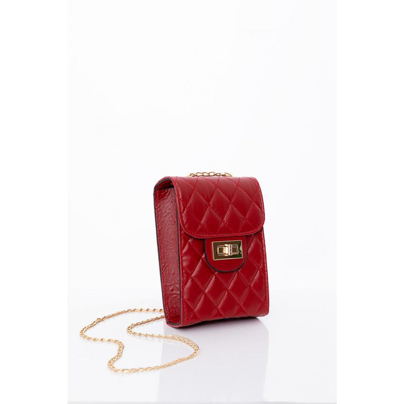 Red Chain Strap Quilted Bag | Montivo Pakistan