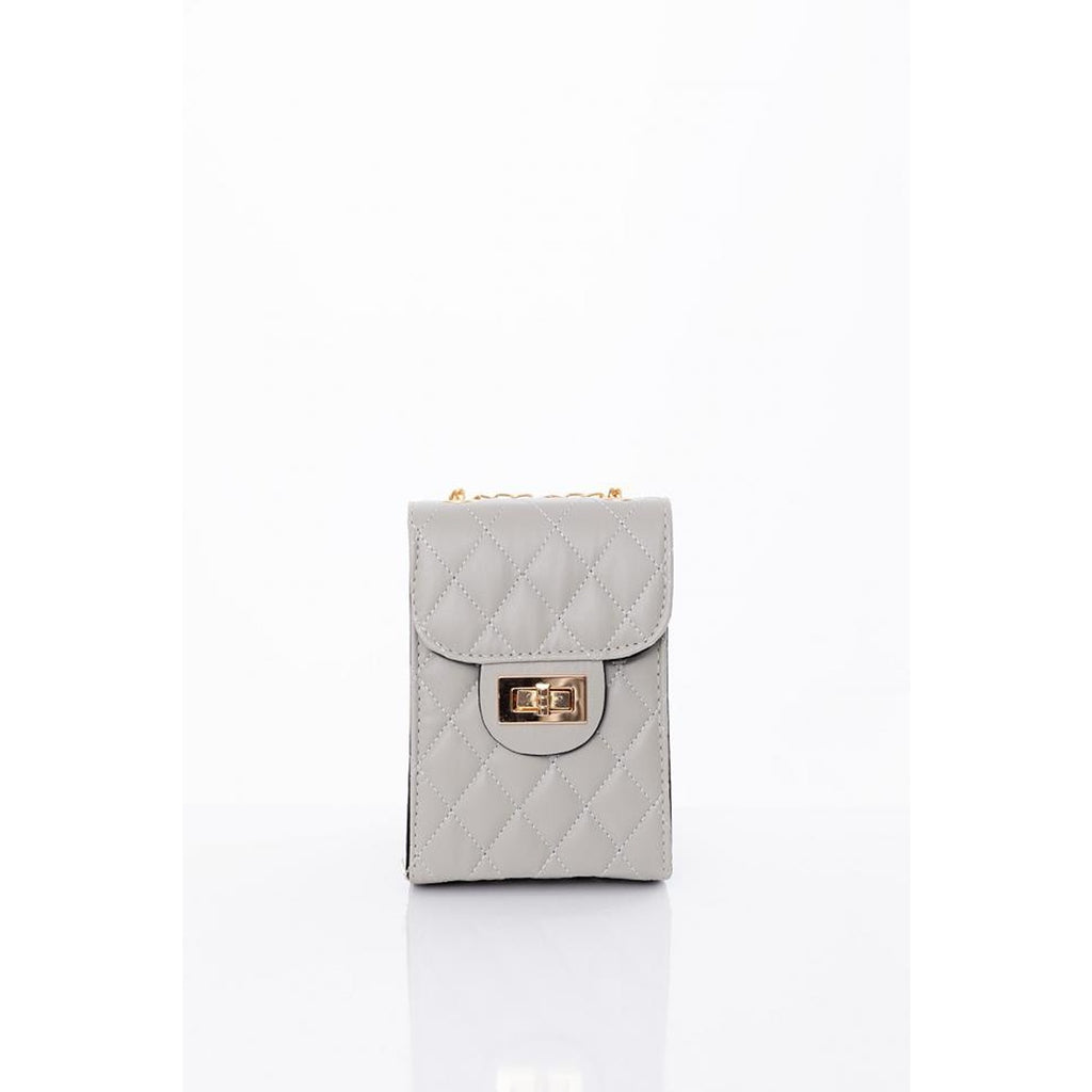 Grey Chain Strap Quilted Bag | Montivo Pakistan
