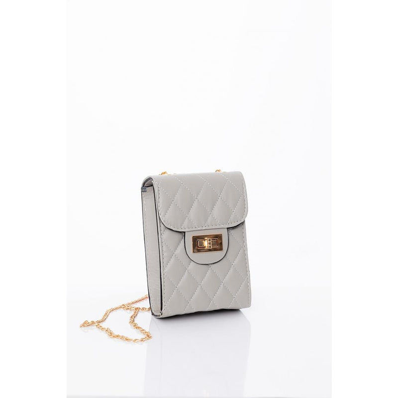 Grey Chain Strap Quilted Bag | Montivo Pakistan