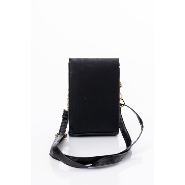 Black Shoulder Strap Wallet Bag | Montivo Pakistan