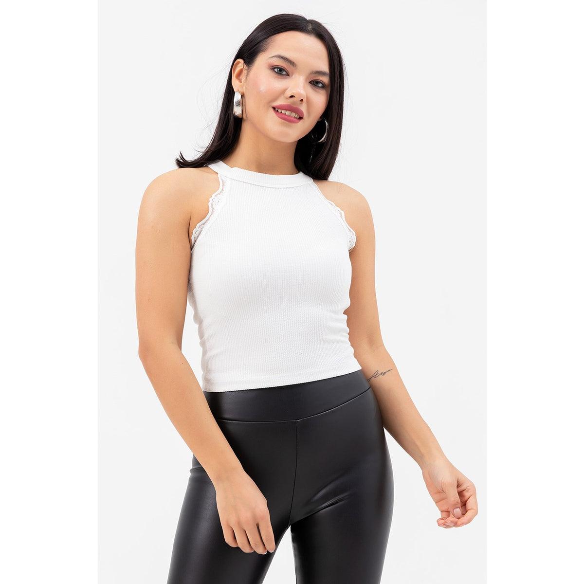 White Lace Detailed Top | Montivo Pakistan