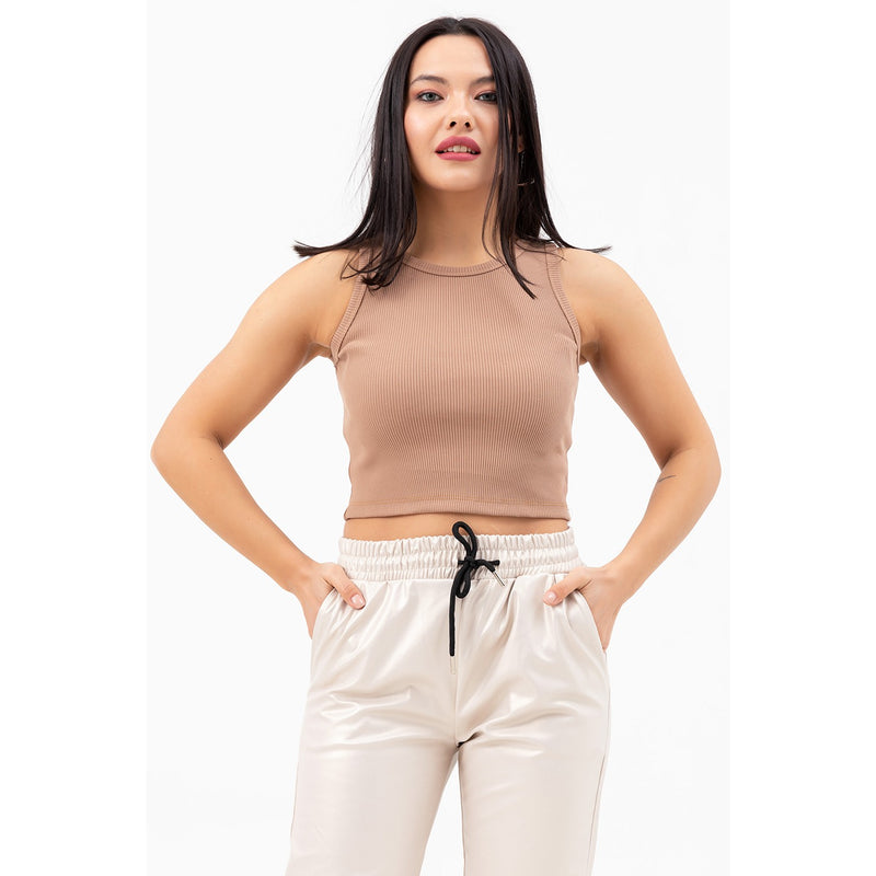 Light Brown Crop Top | Montivo Pakistan