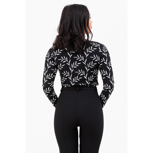 Floral Double Breasted Crop Blouse | Montivo Pakistan