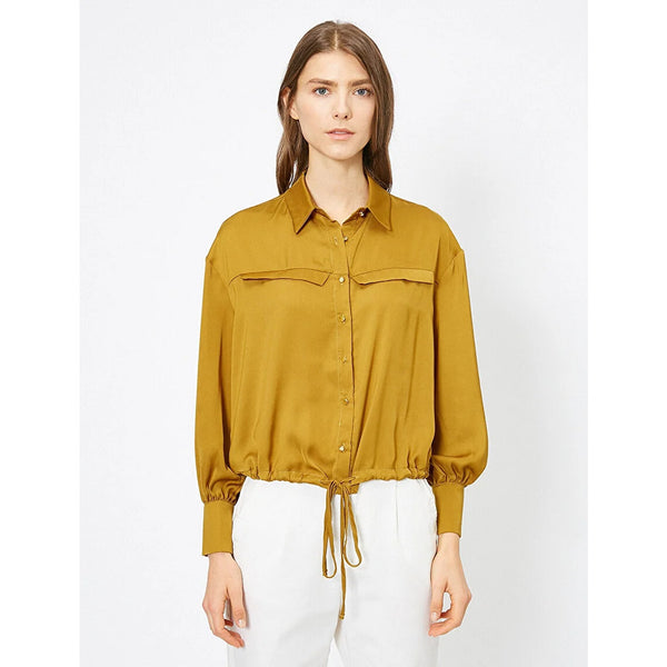 Khaki Women Tie Waist Shirt | Montivo Pakistan