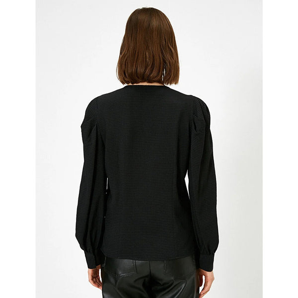 Black V-Neck Shirt | Montivo Pakistan