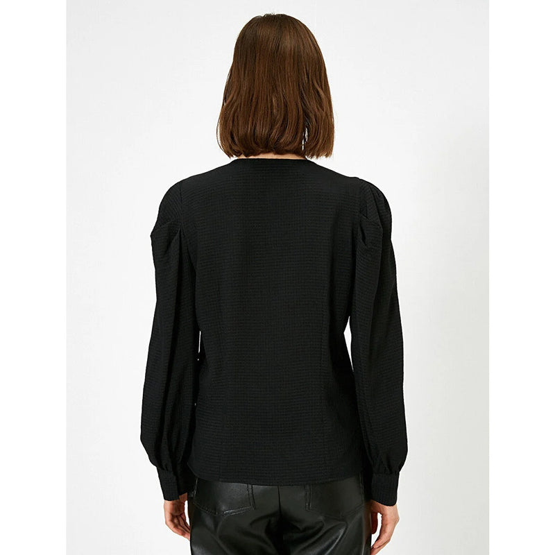 Black V-Neck Shirt | Montivo Pakistan