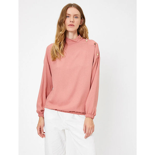 Rose Button Detailed Blouse | Montivo Pakistan