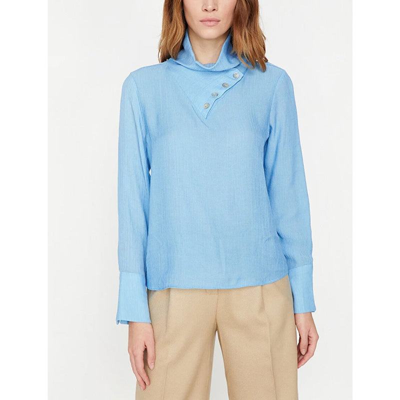 Blue Neck Detailed Blouse | Montivo Pakistan