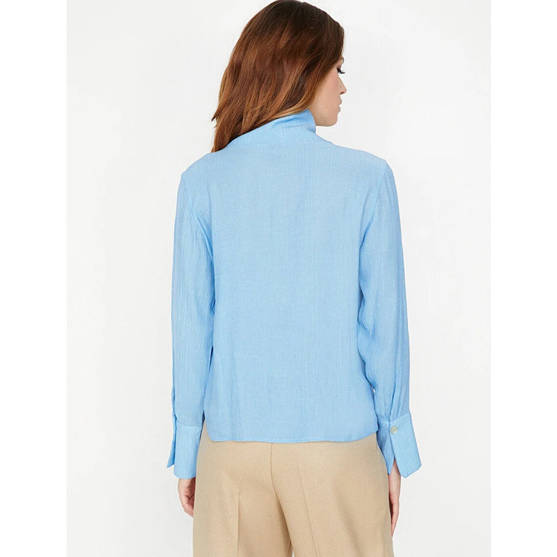 Blue Neck Detailed Blouse | Montivo Pakistan