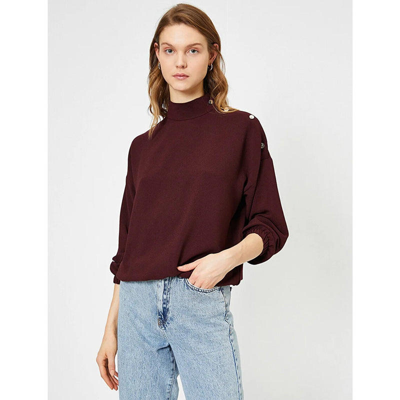 Red Button Detailed Blouse | Montivo Pakistan