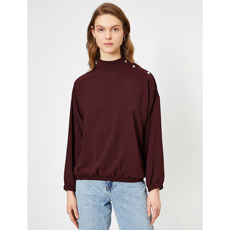 Red Button Detailed Blouse | Montivo Pakistan