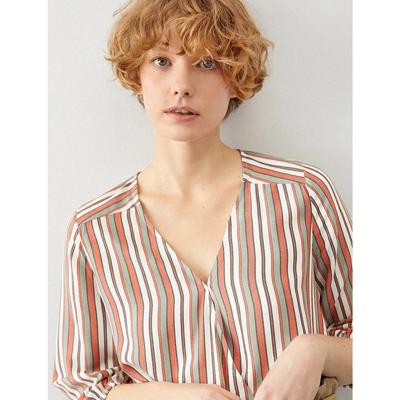 Red Striped Blouse | Montivo Pakistan