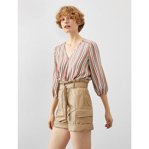 Red Striped Blouse | Montivo Pakistan