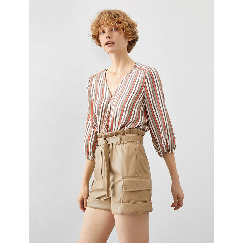 Red Striped Blouse | Montivo Pakistan