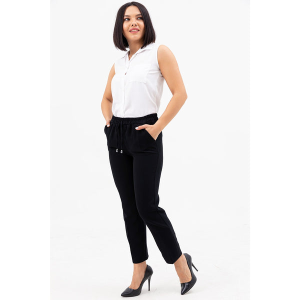 Black Belted Carrot Pants | Montivo Pakistan