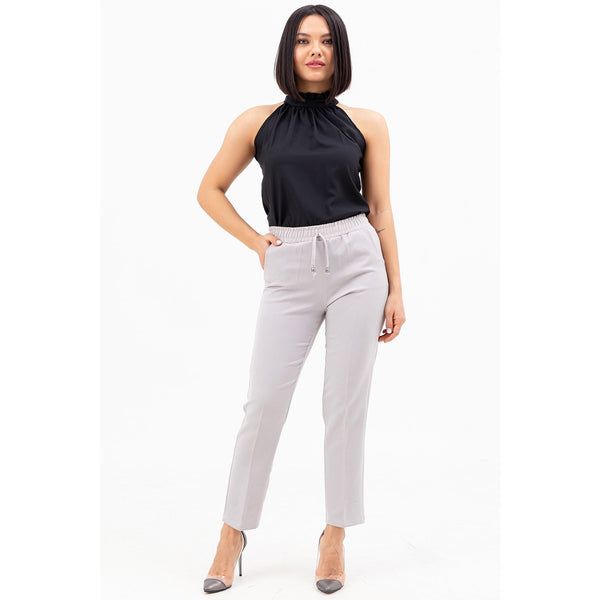 Grey Belted Carrot Pants | Montivo Pakistan