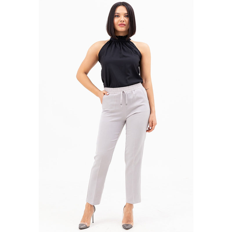 Grey Belted Carrot Pants | Montivo Pakistan