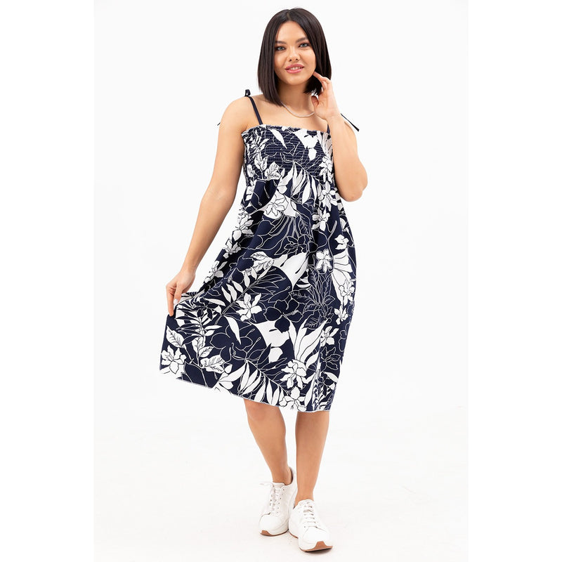 Blue Patterned Dress | Montivo Pakistan