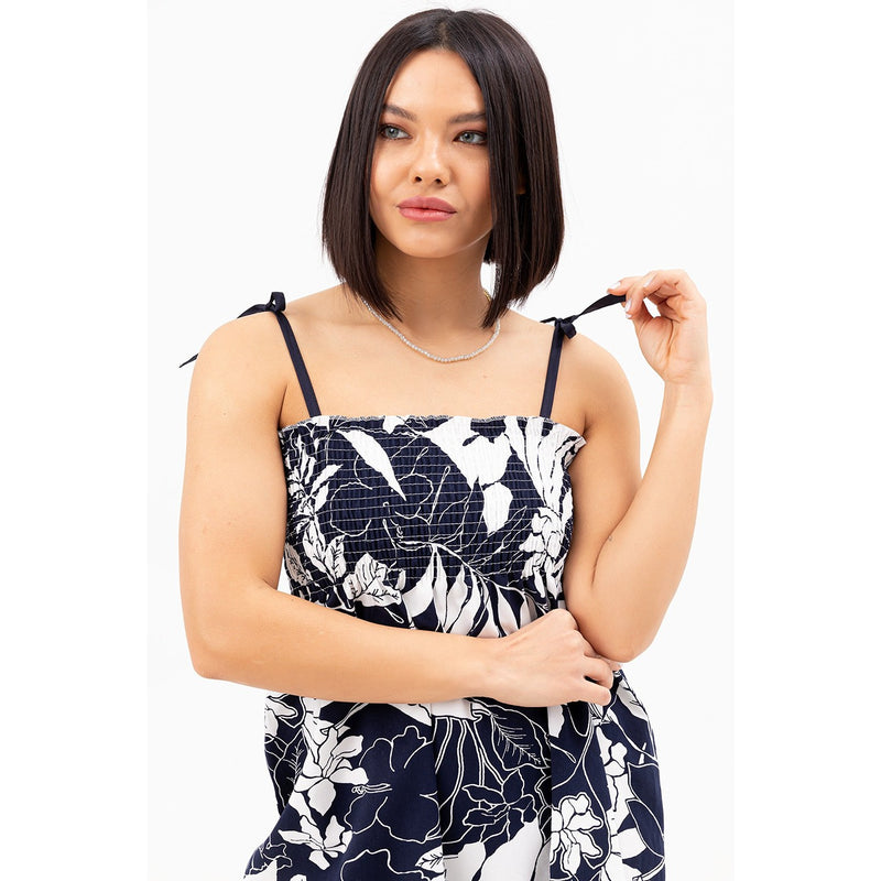 Blue Patterned Dress | Montivo Pakistan