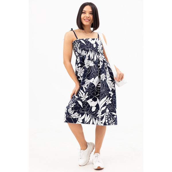 Blue Patterned Dress | Montivo Pakistan