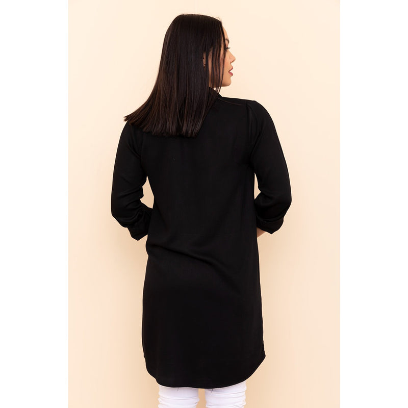 Black Long Shirt Tunic | Montivo Pakistan