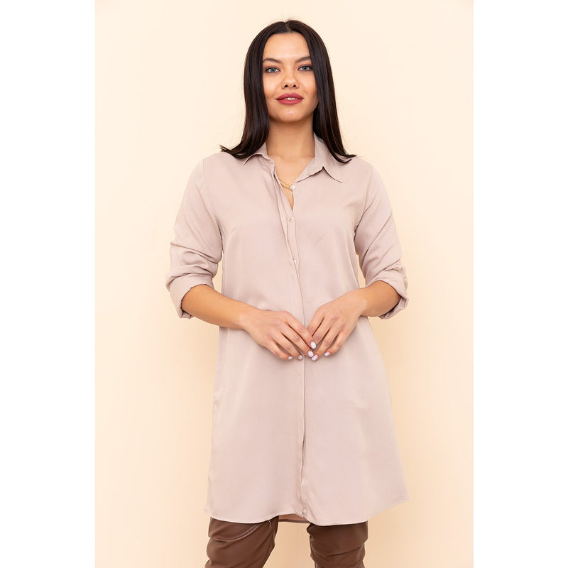 Light Mink Long Shirt Tunic | Montivo Pakistan