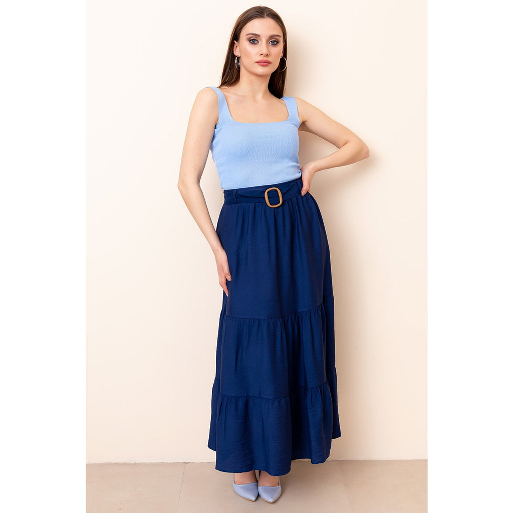 Blue Belted Skirt | Montivo Pakistan