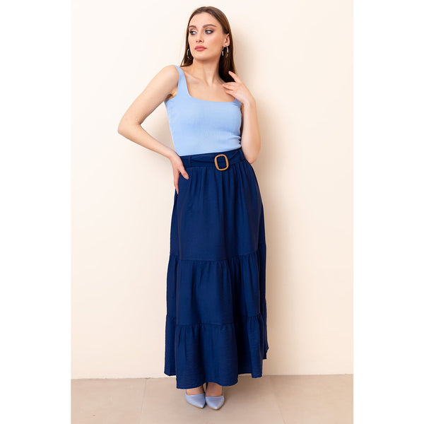 Blue Belted Skirt | Montivo Pakistan