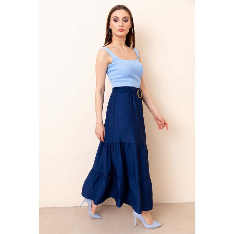 Blue Belted Skirt | Montivo Pakistan