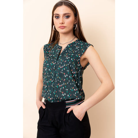 Green Patterned Jumpsuit | Montivo Pakistan