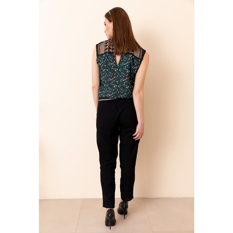 Green Patterned Jumpsuit | Montivo Pakistan