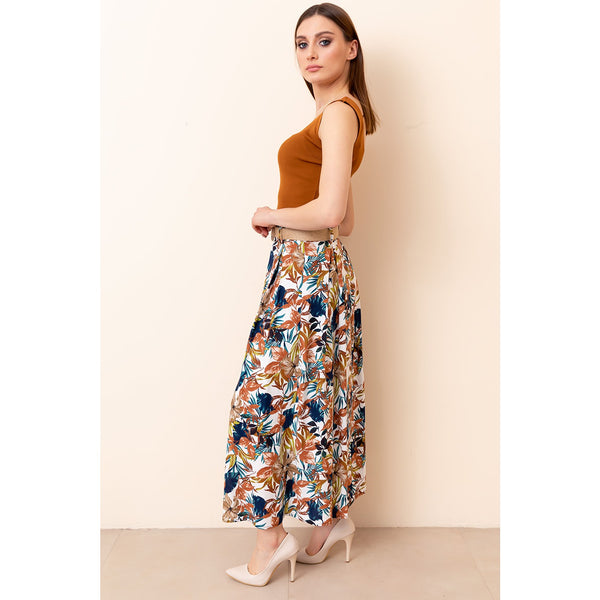 Pleated Straw Belt Skirt | Montivo Pakistan