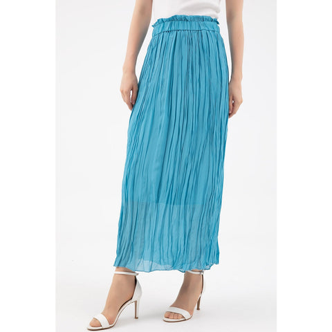 Blue Chiffon Pleated Skirt | Montivo Pakistan