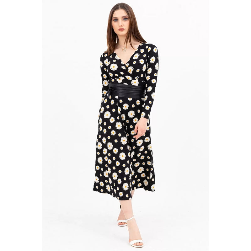 Floral Double Breasted Collar Dress | Montivo Pakistan