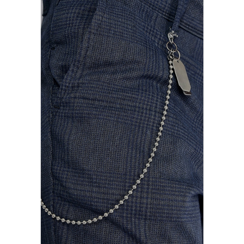Zara Navy Plaid Skinny Chinos | Montivo Pakistan