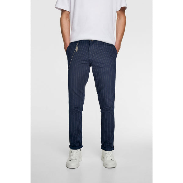 Zara Navy Stripes Skinny Chinos | Montivo Pakistan