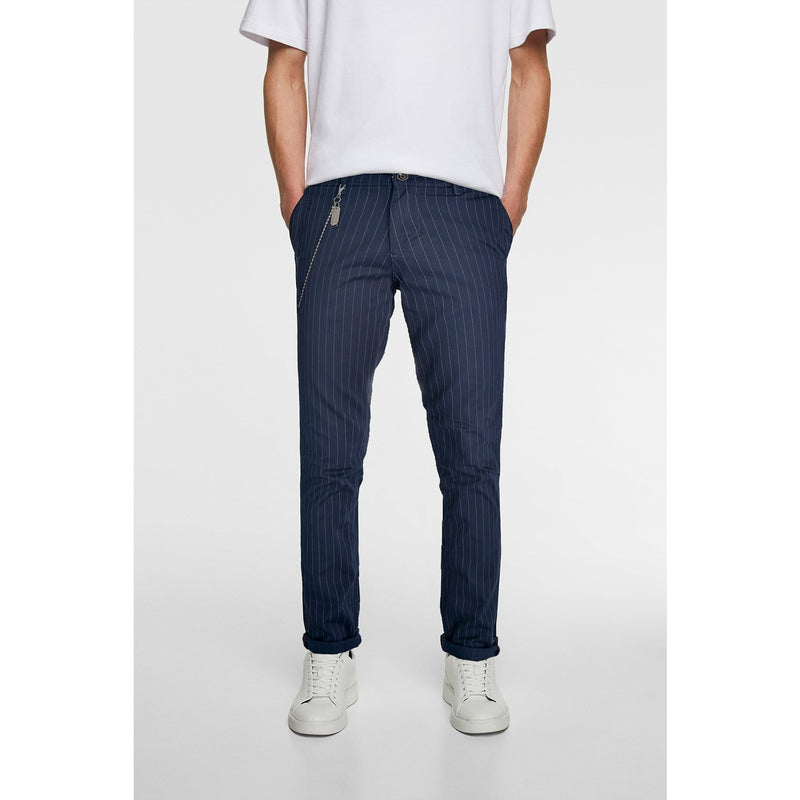 Zara Navy Stripes Skinny Chinos | Montivo Pakistan