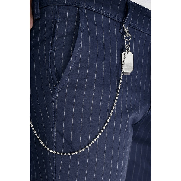 Zara Navy Stripes Skinny Chinos | Montivo Pakistan