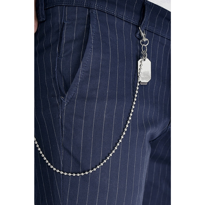 Zara Navy Stripes Skinny Chinos | Montivo Pakistan