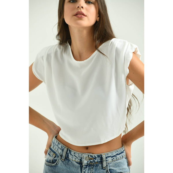 White Sleeveless Top | Montivo Pakistan