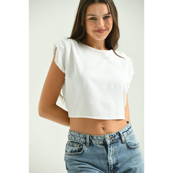 White Sleeveless Top | Montivo Pakistan