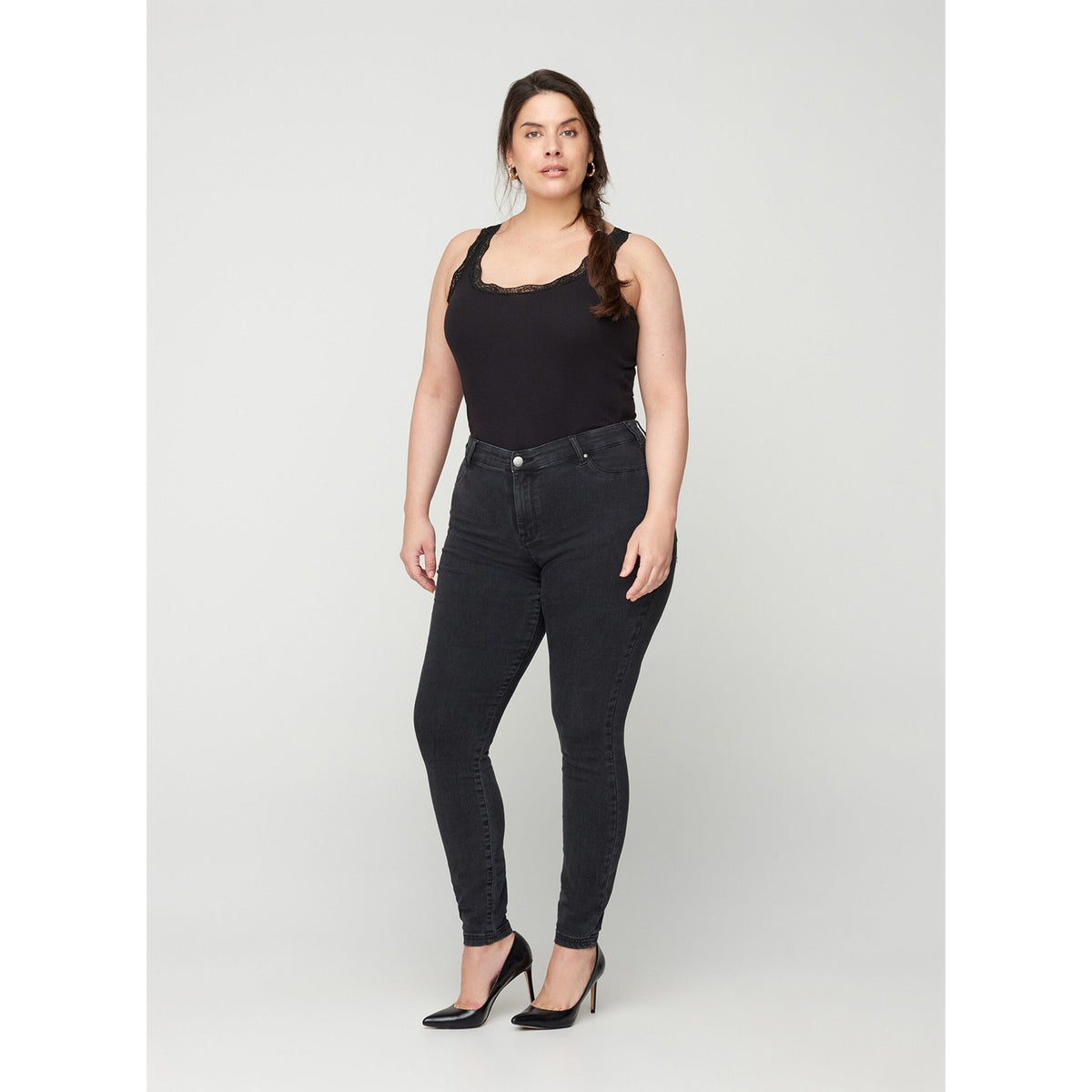 Zizzi Long Charcoal Jeggings | Montivo Pakistan