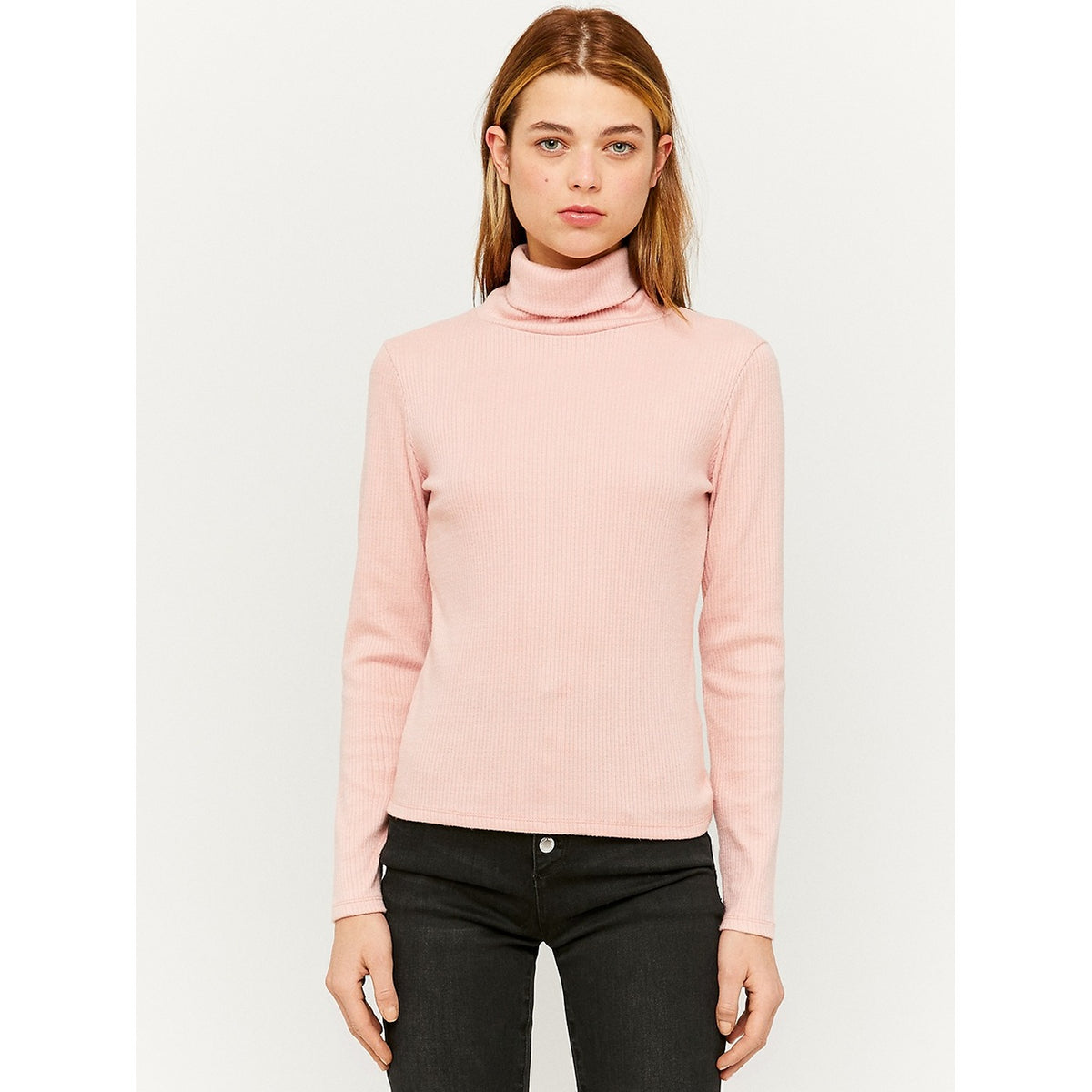 TW Pink Roll Neck Ribbed Top | Montivo Pakistan