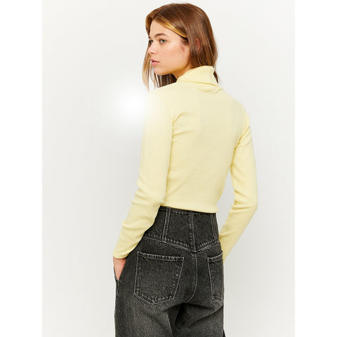 TW Lemon Roll Neck Ribbed Top | Montivo Pakistan