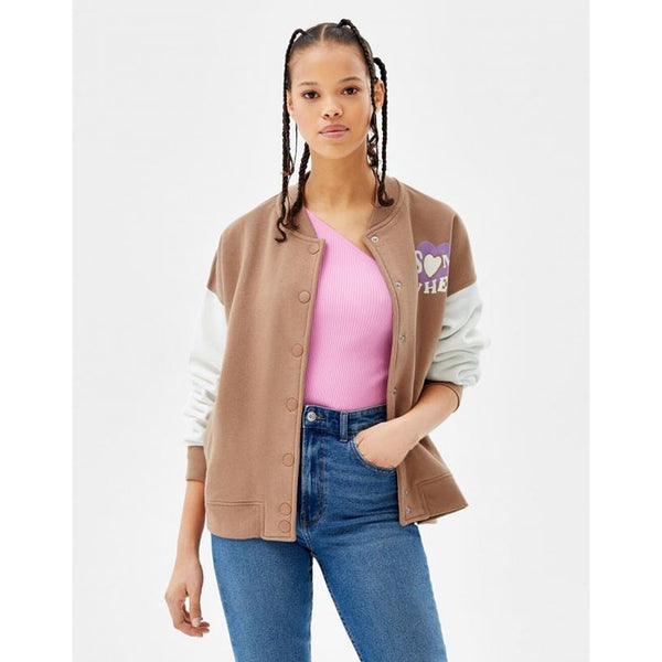 BSK Oversized Camel Bomber Jacket | Montivo Pakistan