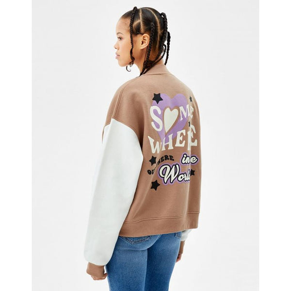 BSK Oversized Camel Bomber Jacket | Montivo Pakistan