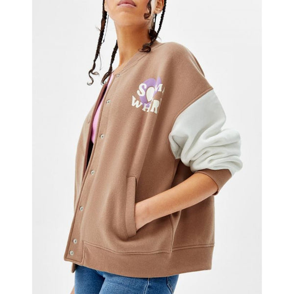 BSK Oversized Camel Bomber Jacket | Montivo Pakistan