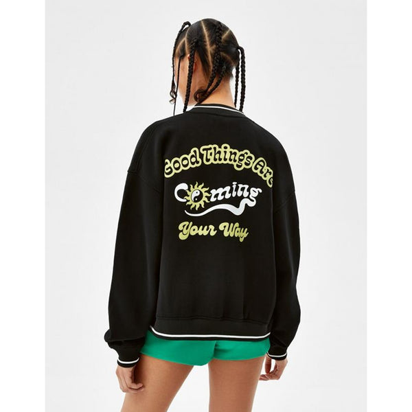 BSK Oversized Black Bomber Jacket | Montivo Pakistan